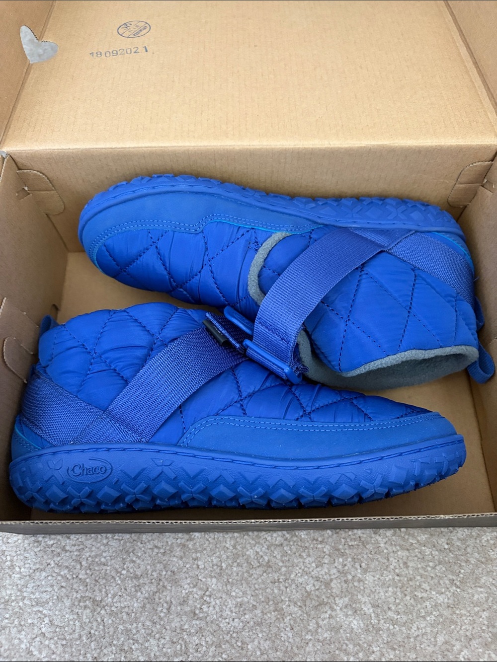 Chaco Women’s Quilted Slip-On Boots in Bright Blue